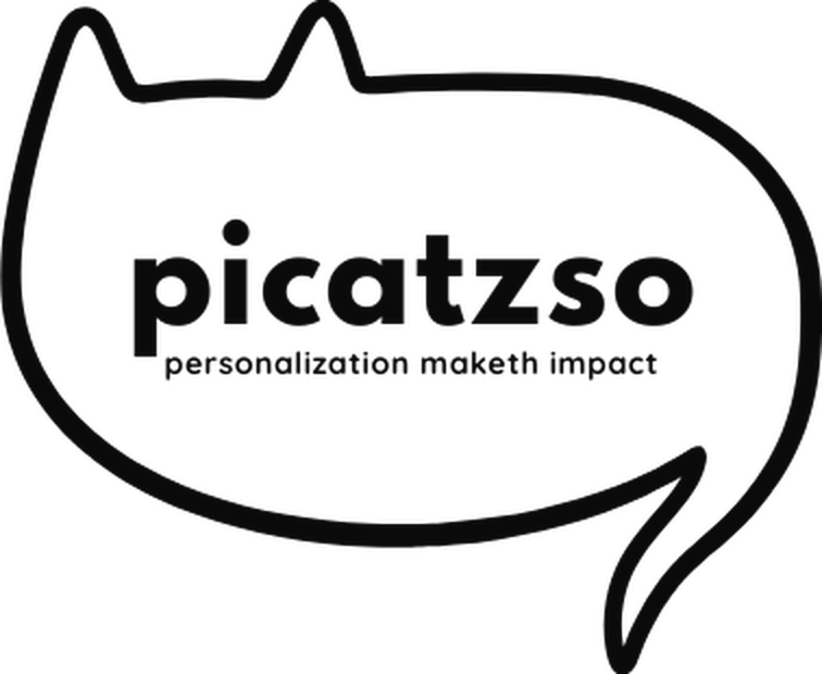 Picatzso logo — a speech bubble with cat ears